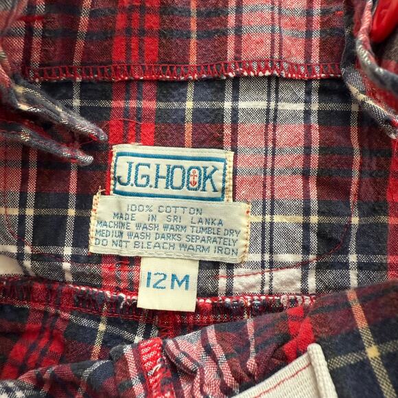 Vintage Red Plaid Overalls 9 months - Picture 5 of 5